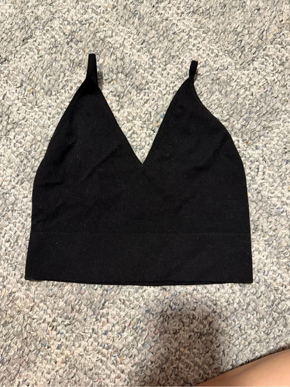 Bozzolo Black Stretch V-Neck Bralette